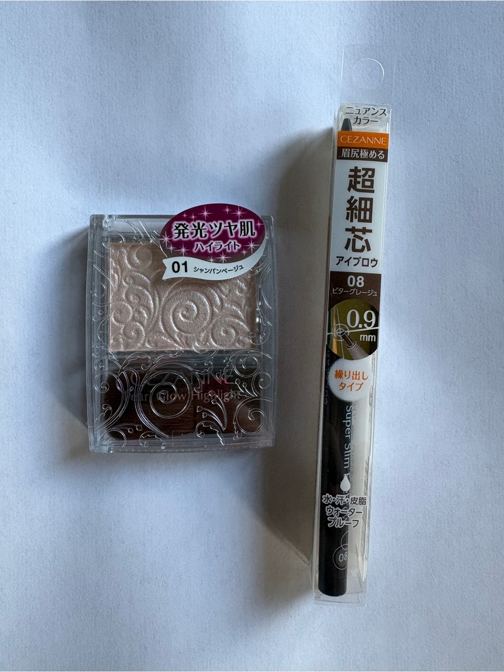 🇯🇵 CEZANNE Japanese Makeup Set – Highlighter + Eyebrow Pencil